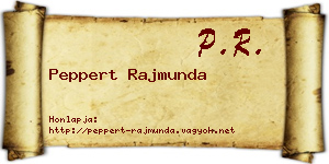 Peppert Rajmunda névjegykártya